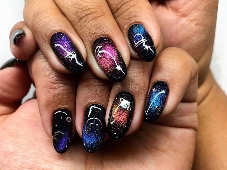 manucure selon le signe astrologique decо nail art ongles zodiaque astrologie horoscope sagittaire gemeau femme tendance 2023