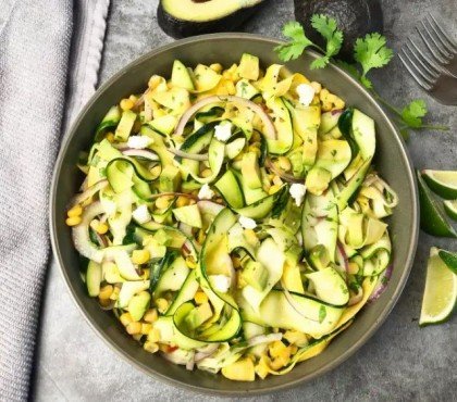 salade de courgettes au citron vert rapide facile recette mozzarella basilic sel famille cuisine idées