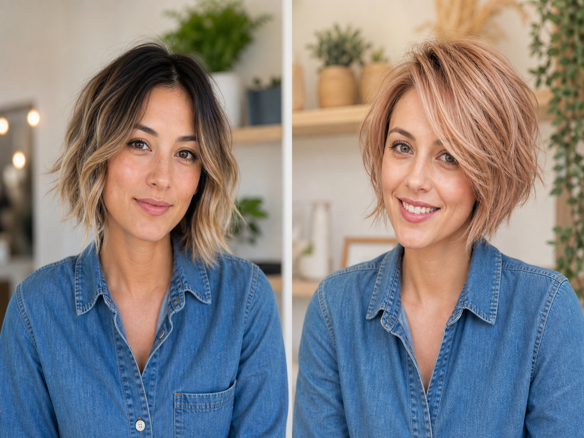 coupe transformation femme avant après