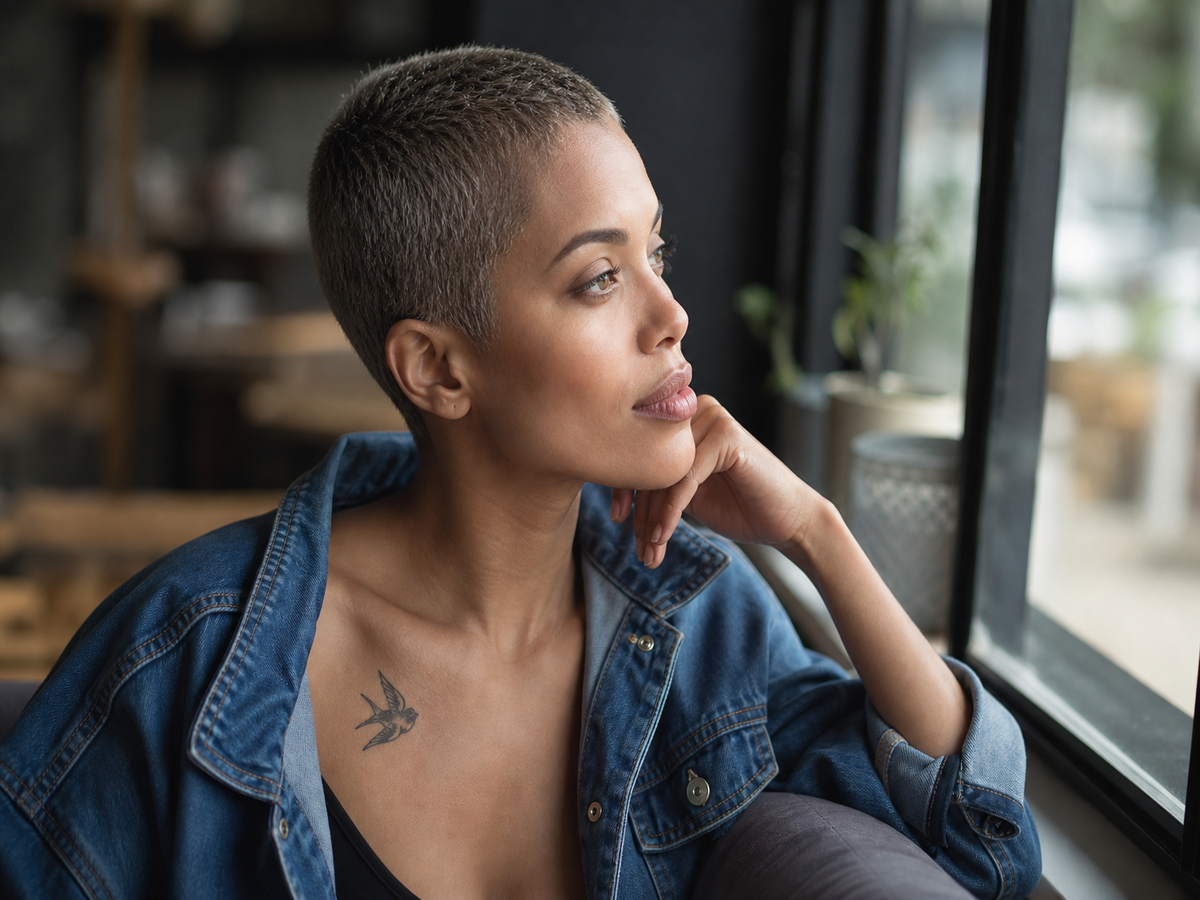 buzz cut femme cheveux fins
