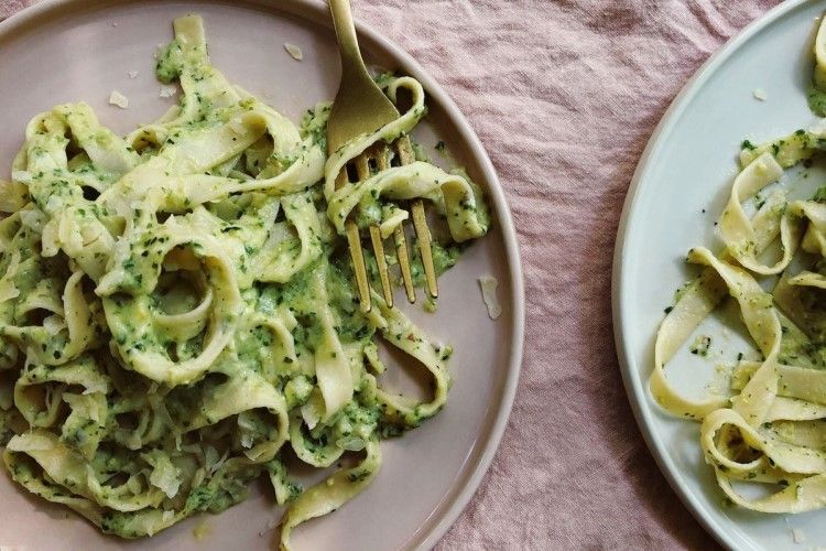 crème de courgettes pour pâtes parmesan