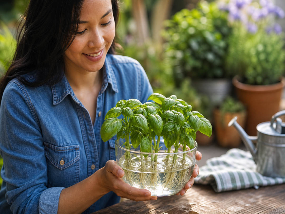 quelles plantes jardin potager bouturer dans l'eau comment faire une bouture dans un verre basilic tomates