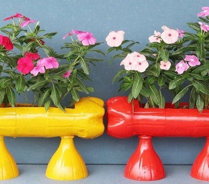 meilleures idées diy fabriquer une jardinière en objets matériaux de récup pour plantes jardin palette de bois bouteille plastique pneu