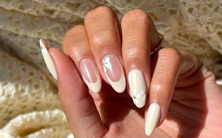 ongles blanc laiteux french