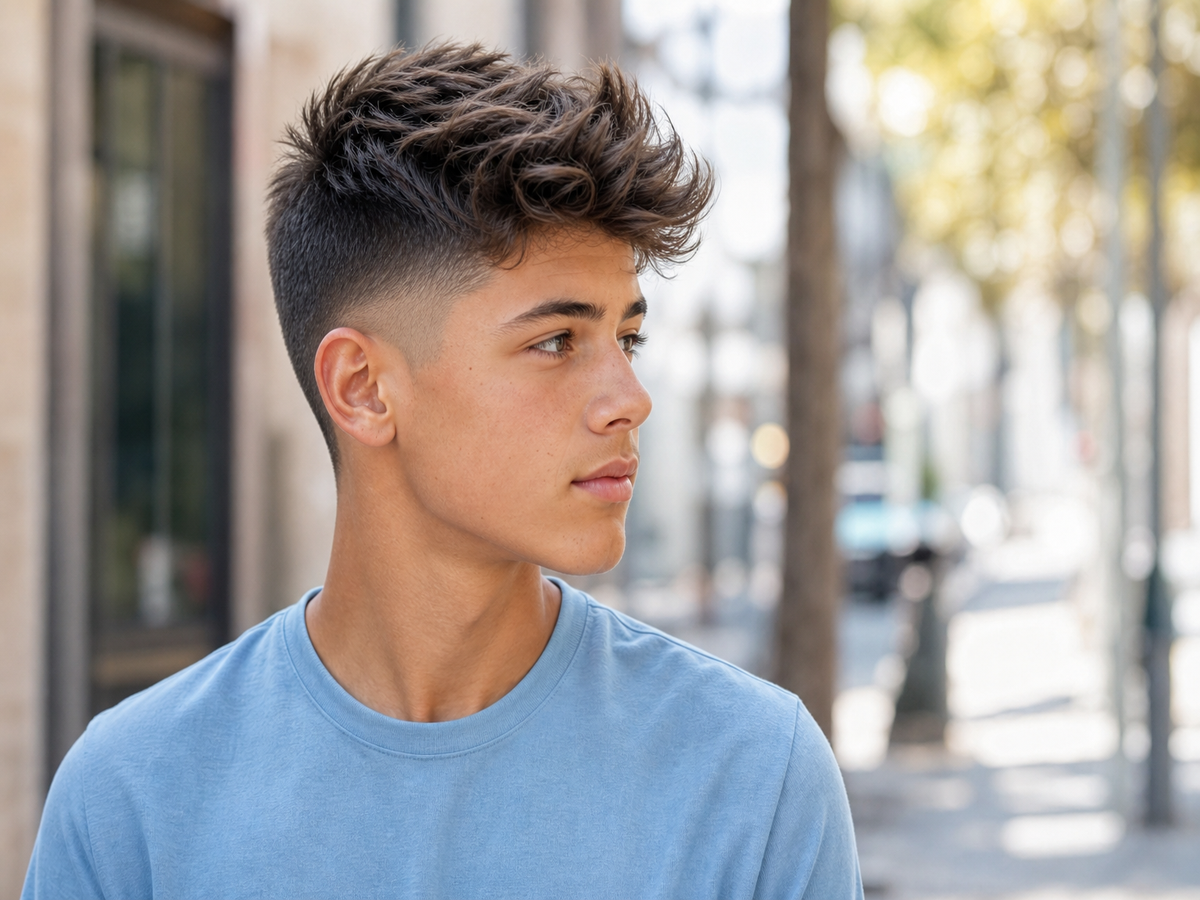idées originales coupe pour garçon ado cheveux épais tendance 2023