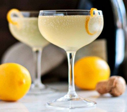 recette facile cocktail au vin blanc pétillant champagne gin été french 75