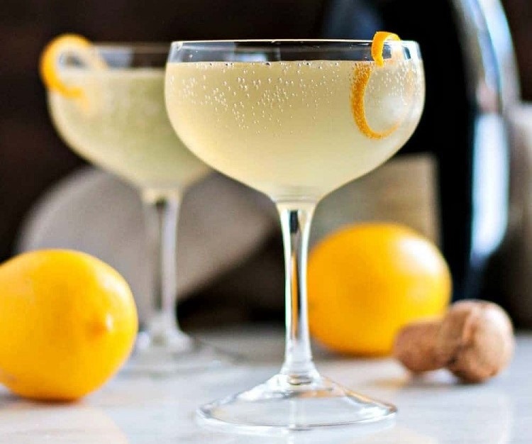 recette facile cocktail au vin blanc pétillant champagne gin été french 75