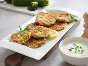 recette galettes de courgettes au four idée saine été repas facile