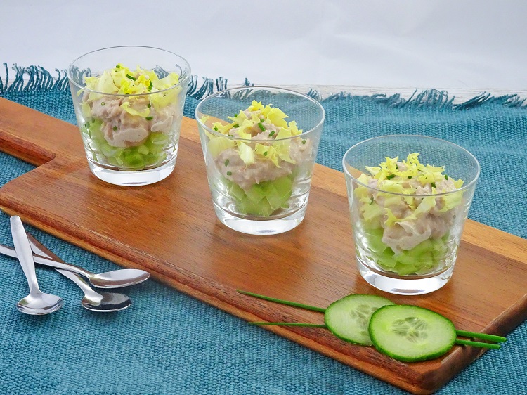 verrine thon concombre friseline