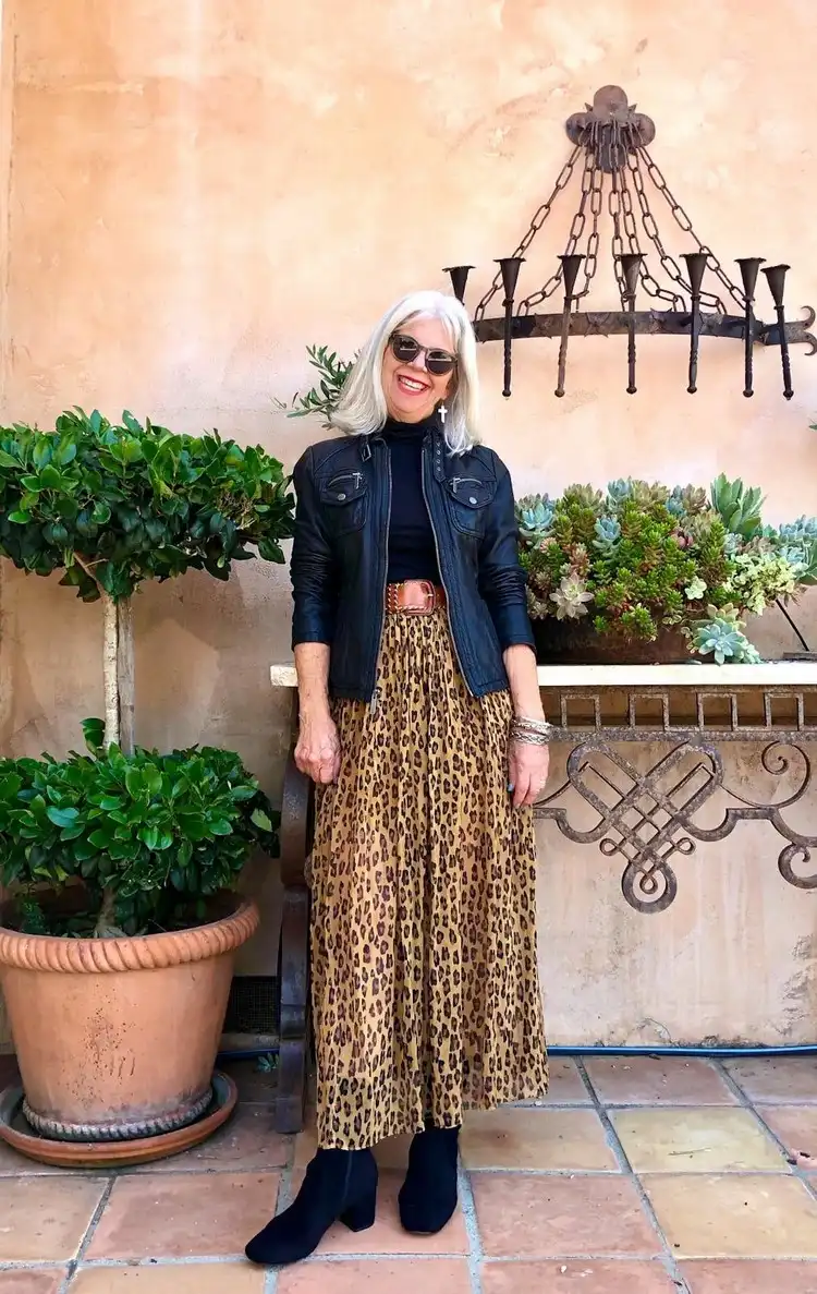 jupe leopard femme 50 ans