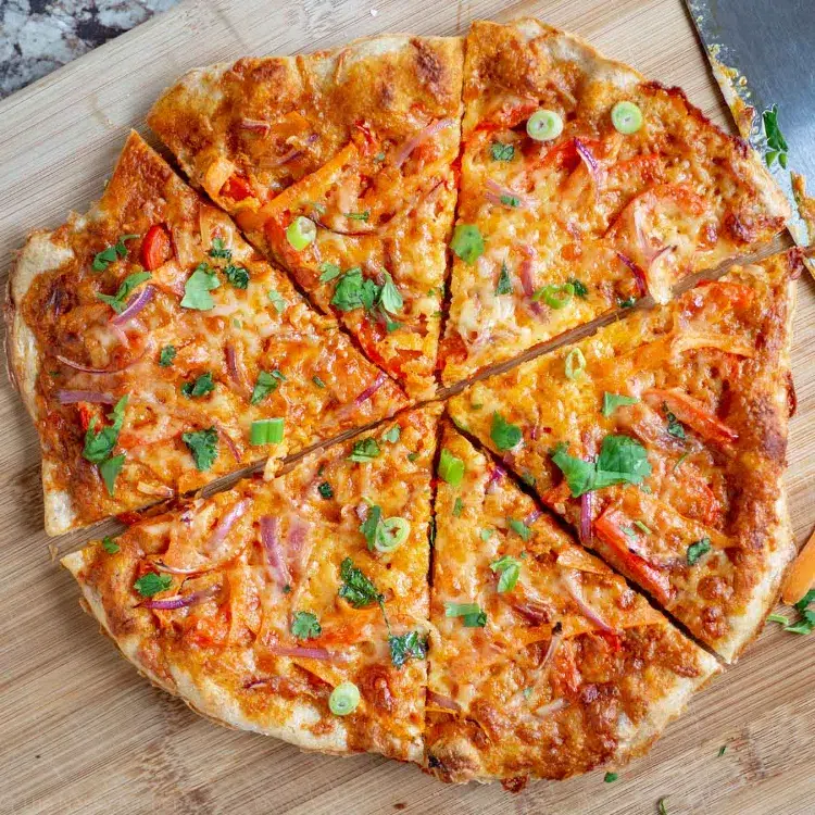 préparation pizza orientale famille maison merguez poivrons marmiton steack hache rapide facile recette