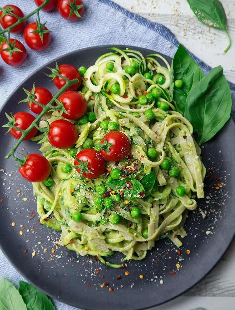 spaghetti de courgettes crues rapide fraiche famille été tomates à la minute recette conseils et astuces pour la préparation avocat