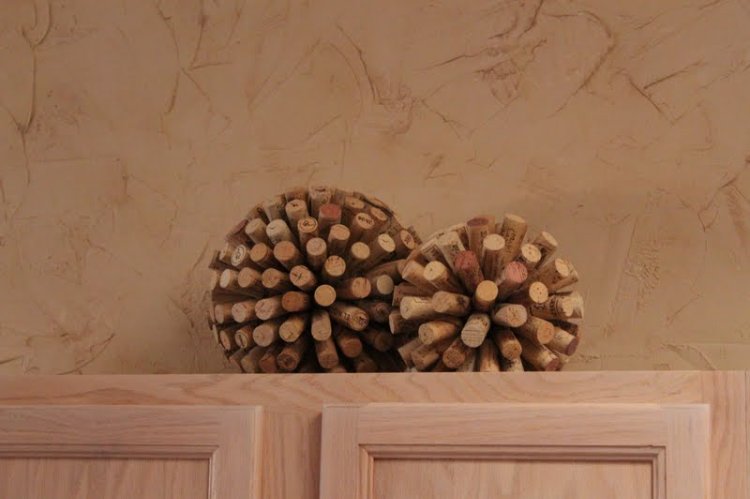 bricolage avec des bouchons de liège objets déco boules décoratives diy