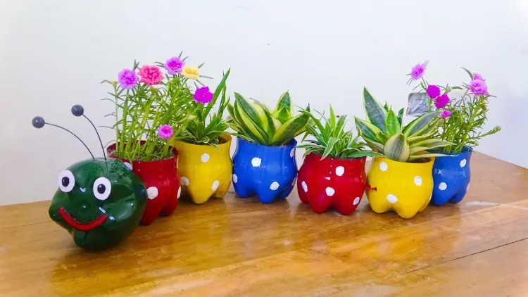 bricolage bouteilles de plastique pots de fleurs originaux