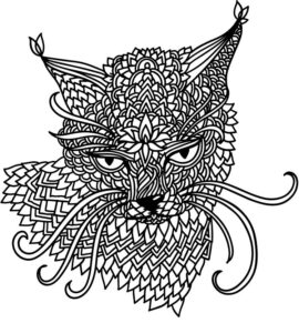 coloriage chat pour adulte mandala