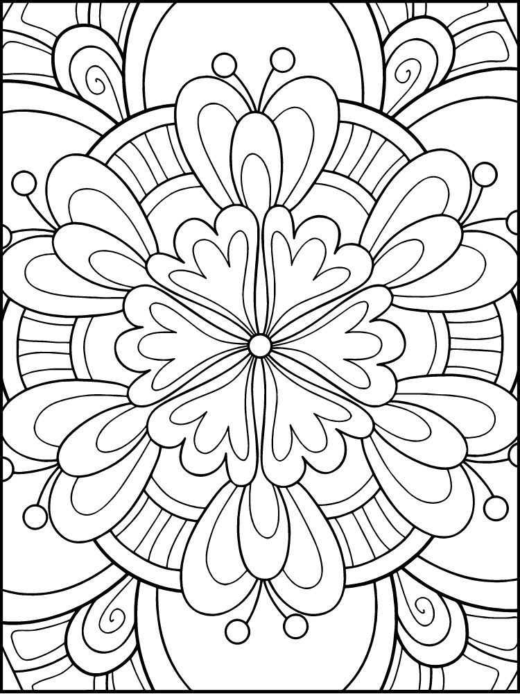 coloriage facile adulte à imprimer