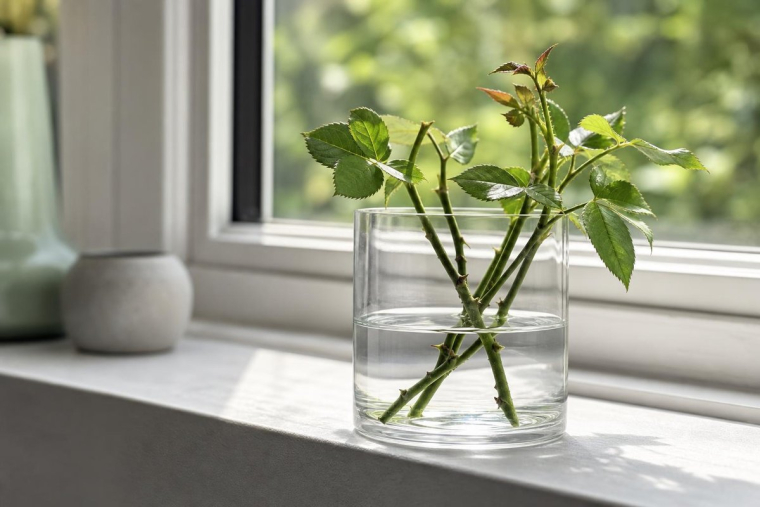 comment faire une bouture de rosier dans l'eau