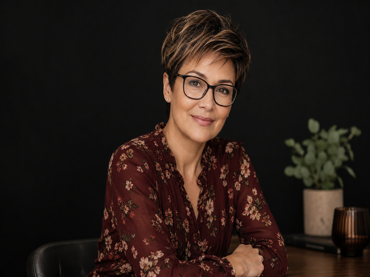 idée tendance 2023 coupe courte avec double menton pixie cut effet messy