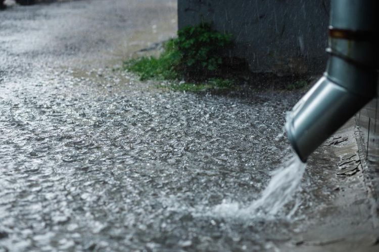 évacuation de l'eau de pluie