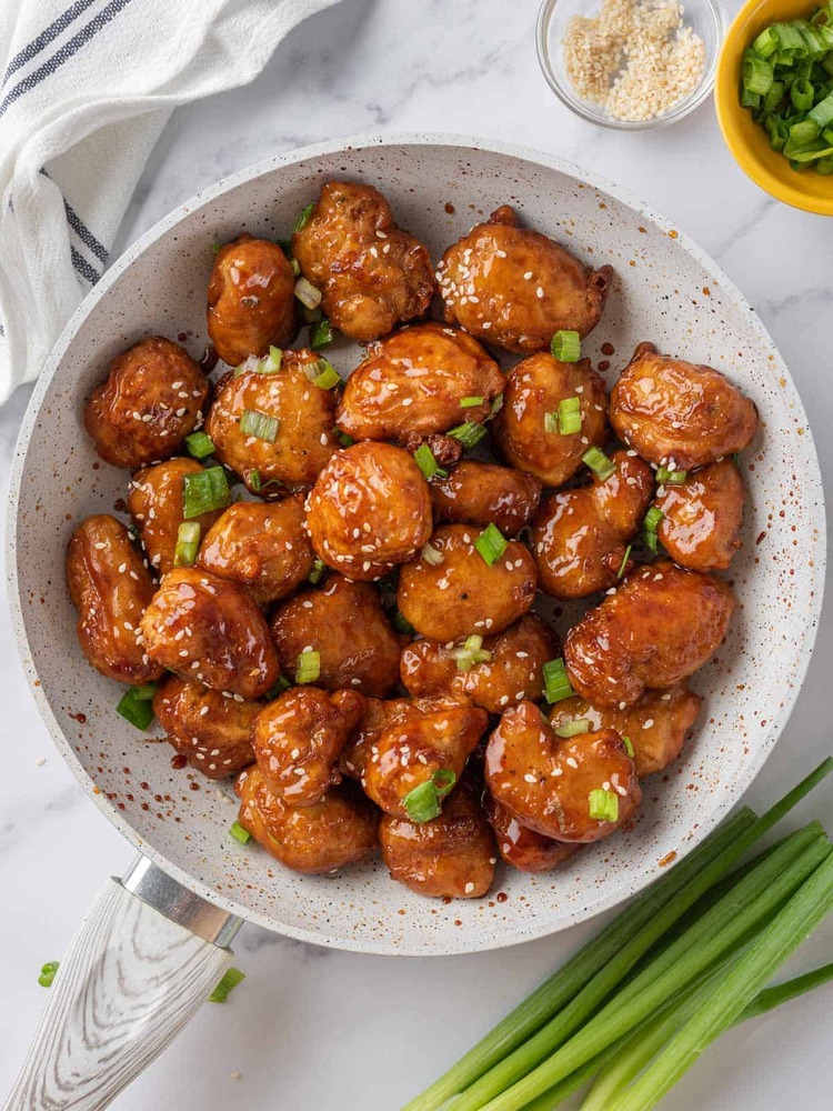 recette de poulet au miel à la poêle repas chinois dîner express