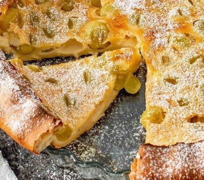 recette gateau automnal facile aux raisins frais blancs clafoutis