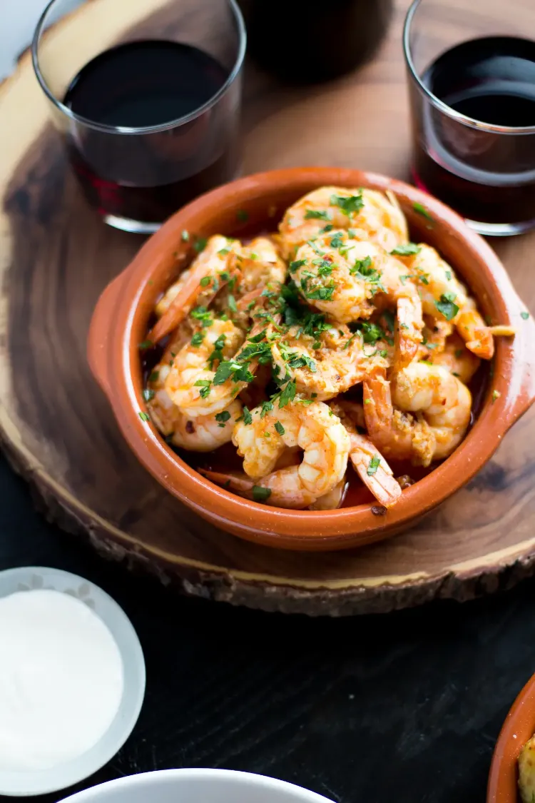 recette tapas espagnole gambas crevettes à l'ail facile et simple pour l'apéritif