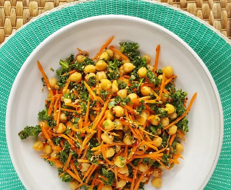 salade de pois chiche marocaine carotte persil cumin recette facile rapide