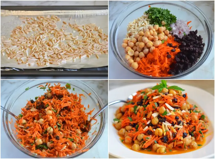 salade de pois chiche marocaine carottes cumin recette facile rapide 300 calories