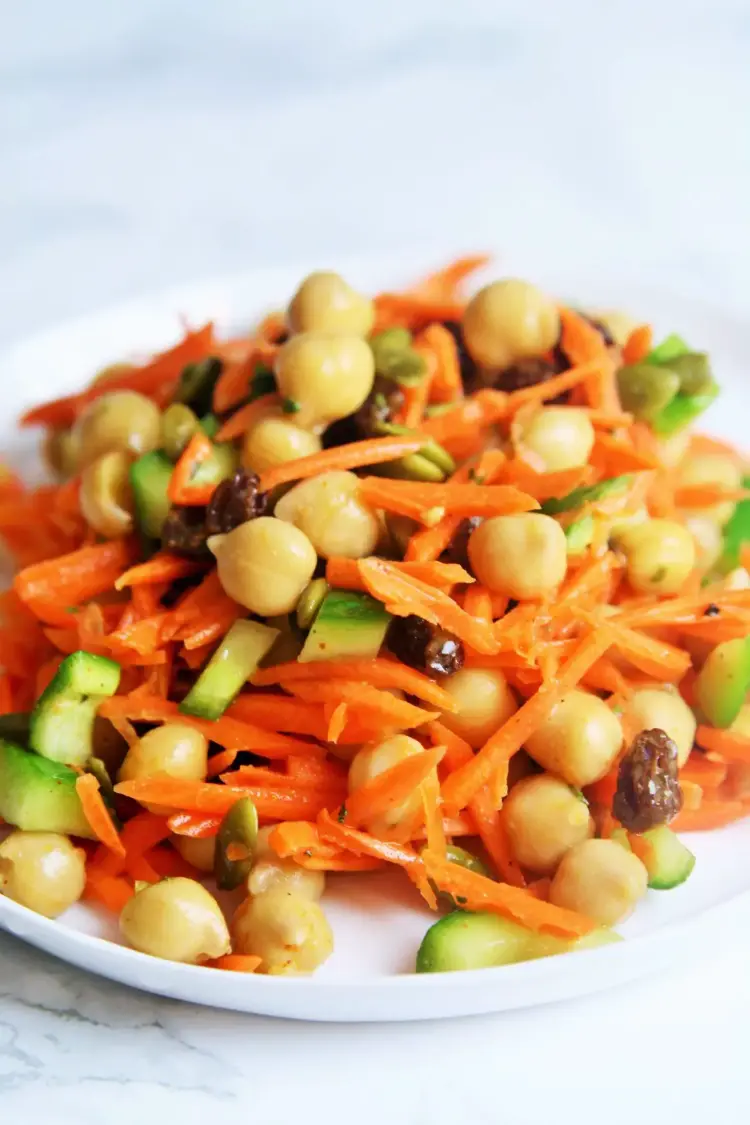 salade de pois chiche marocaine carottes cumin recette facile rapide gourmande