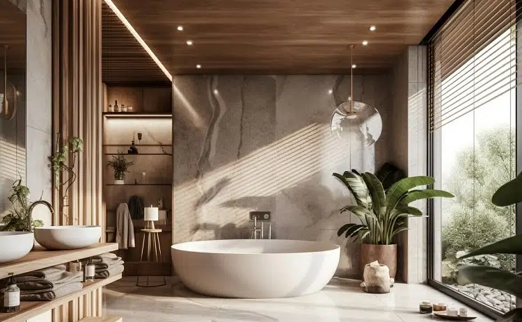 tendance salle de bain avec marbre 2023