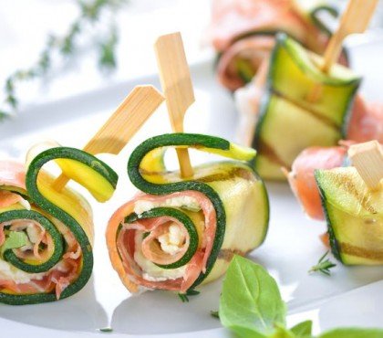 roulés apéritifs de courgettes au saumon fumé 20 minutes toute famille fromage frais cuisine