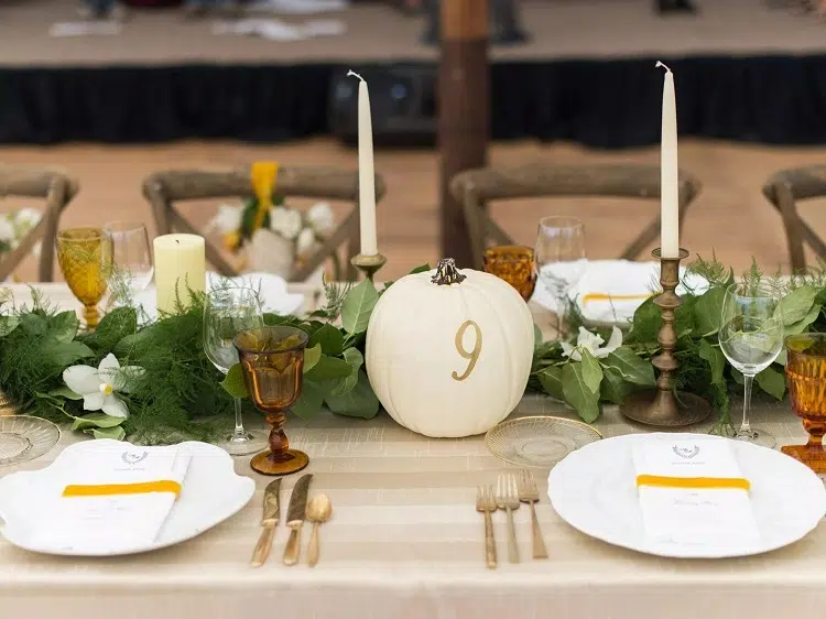 table champetre mariage automne