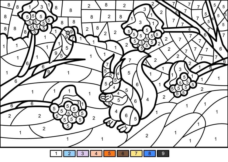 un écureuil dans les bois à télécharger gratuit coloriage adulte numeroté ligne telecharger imprimer cultura disney