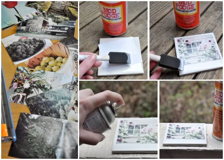 bricolage utile pour ado sous verres polaroid photos instagram étapes