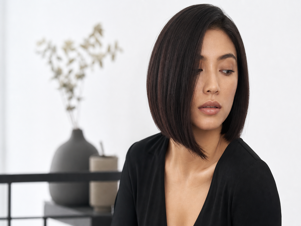 coupe courte tendance carré plongeant automne idée coiffure