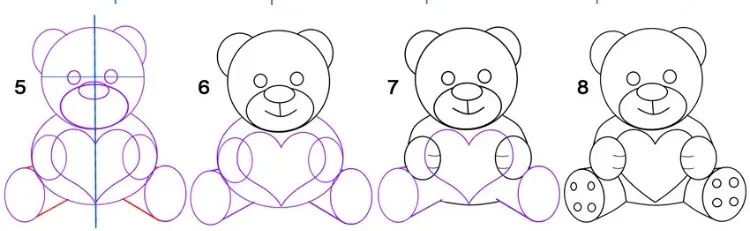 comment dessiner un nounours enfants ecole elementaire 6 7 8 ans