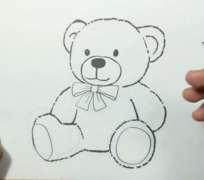 comment dessiner un nounours étapes enfants ecole primaire