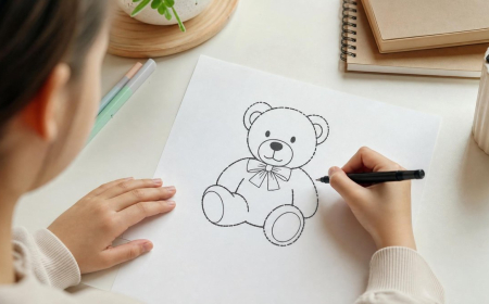 comment dessiner un nounours étapes enfants ecole primaire