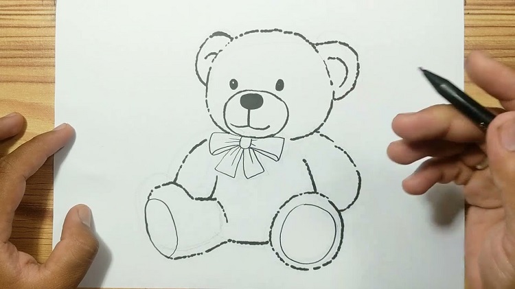 comment dessiner un nounours étapes enfants ecole primaire