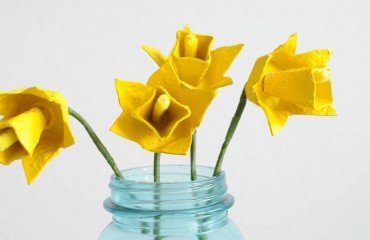 comment faire des fleurs à partir du carton boîte à oeufs