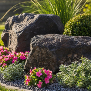 déco jardin avec des grosses pierres