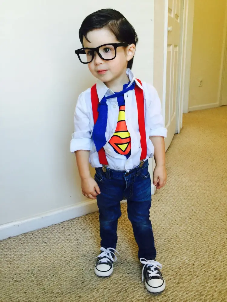 déguisement halloween enfant pour garcon costume superman clark kent
