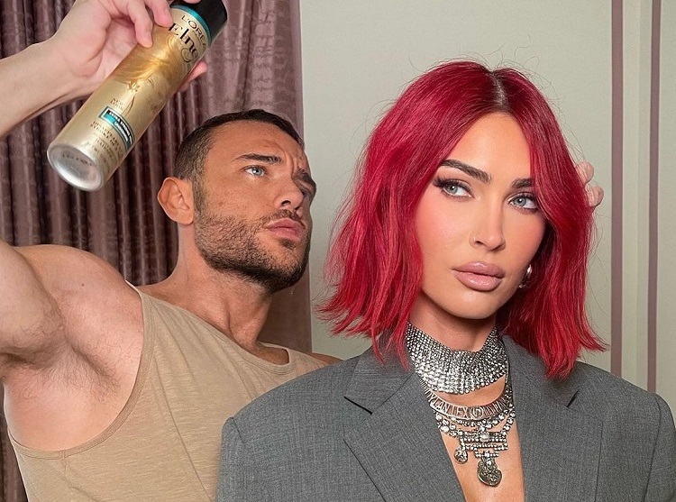 nouvelle coupe de cheveux courte rouge megan fox red velvet bob wavy carré court roux français avec frange rideau effilée tendance automne 2023