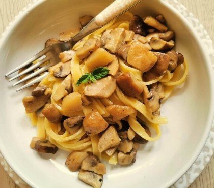 pates aux cèpes frais sans crème tagliatelle porcini recette italienne originale facile