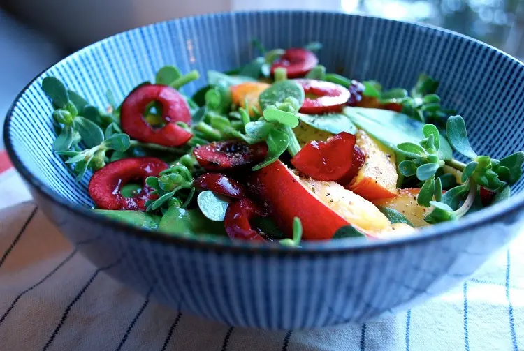 recette au pourpier potager salade fraiche fruits saison été automne
