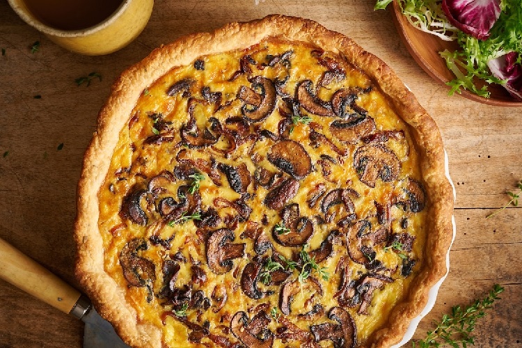 recette quiche champignons facile originale idée rentrée automne apéro plat familial leger sain