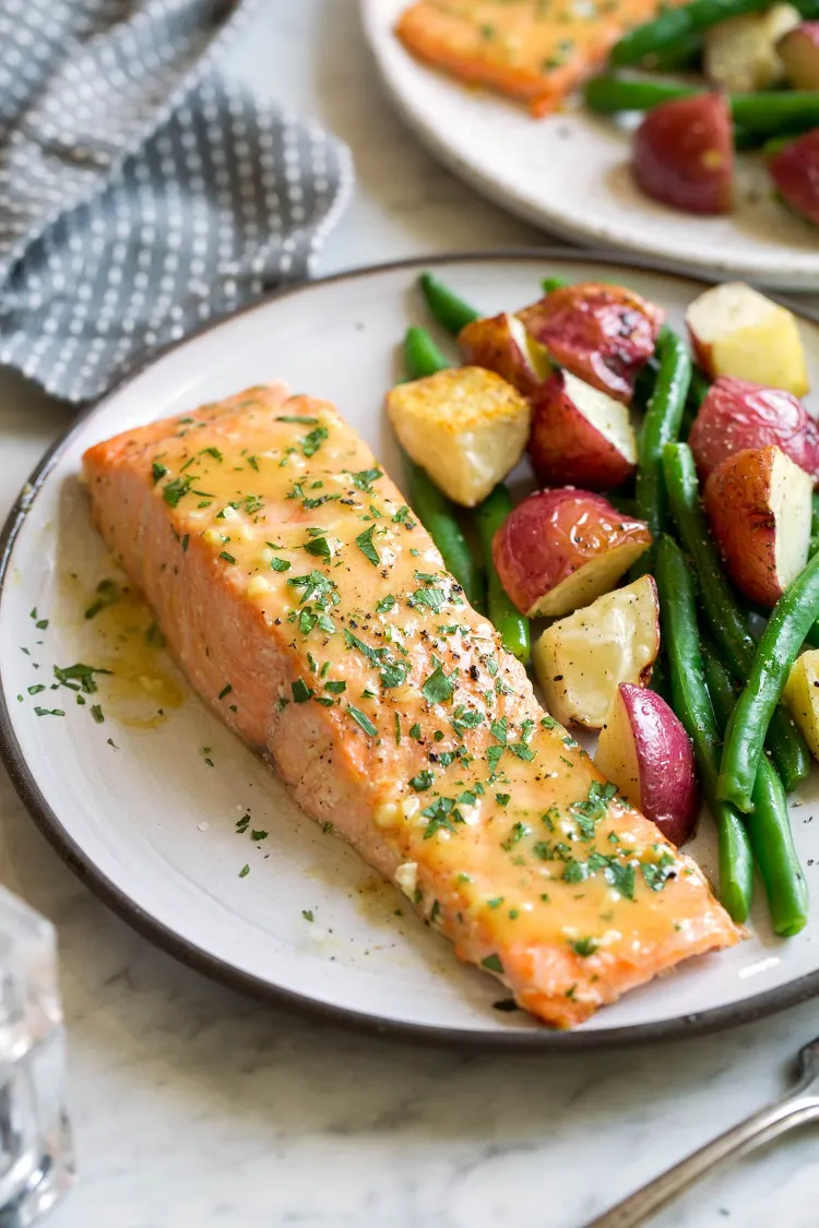 recette simple pour personnes agées saumon four légumes sautés menu sain