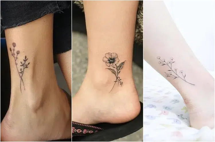 tatouage raffiné pour femme 50 ans tatouage sur la cheville