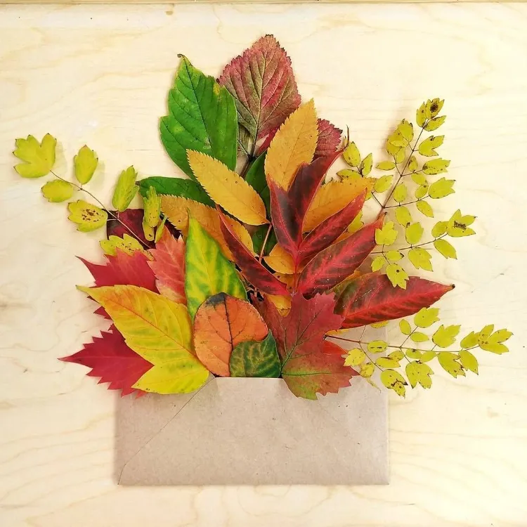 bricolage avec feuilles mortes idées simples en images