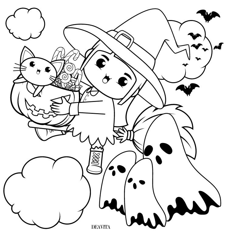 coloriage halloween simple une activité maternelle créative pour les vacances de toussaint